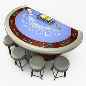 3d model casino blackjack table -