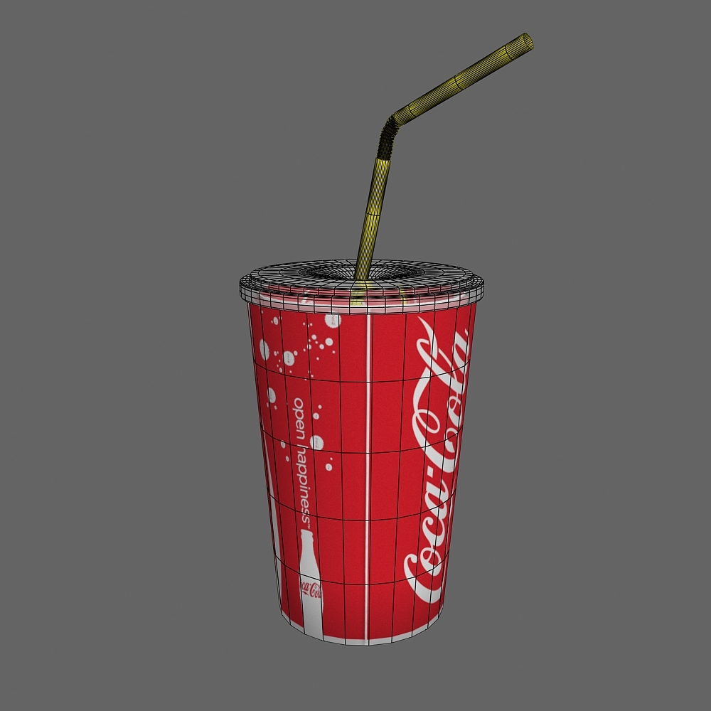 3d coca cola cup model