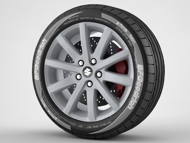 suzuki sx4 rim tire 3d 3ds