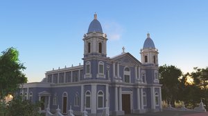3dsmax church colonial style