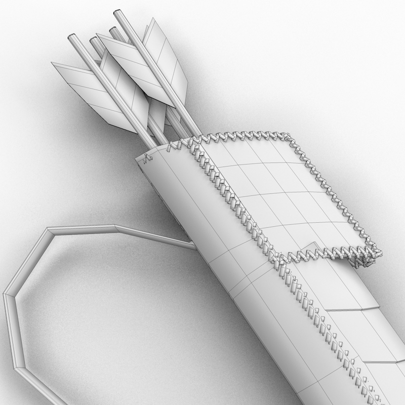 3d model arrows quiver