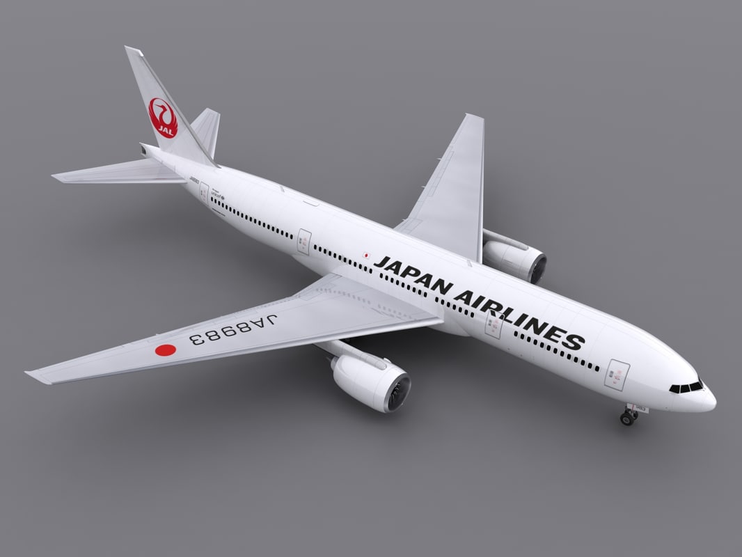 aircraft japan airlines 3d model