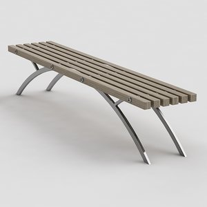 urban furniture bench 3d model