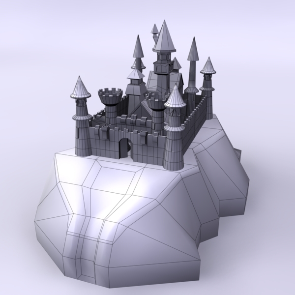 3d cartoon castle