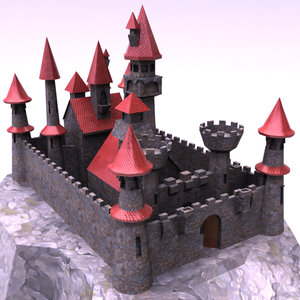 3d cartoon castle