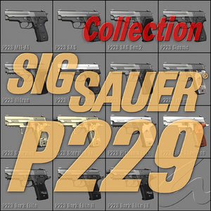 sig sauer p229 series 3d model