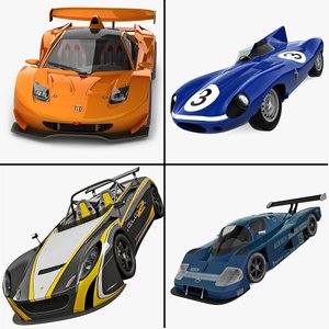 3d racing cars 5 model