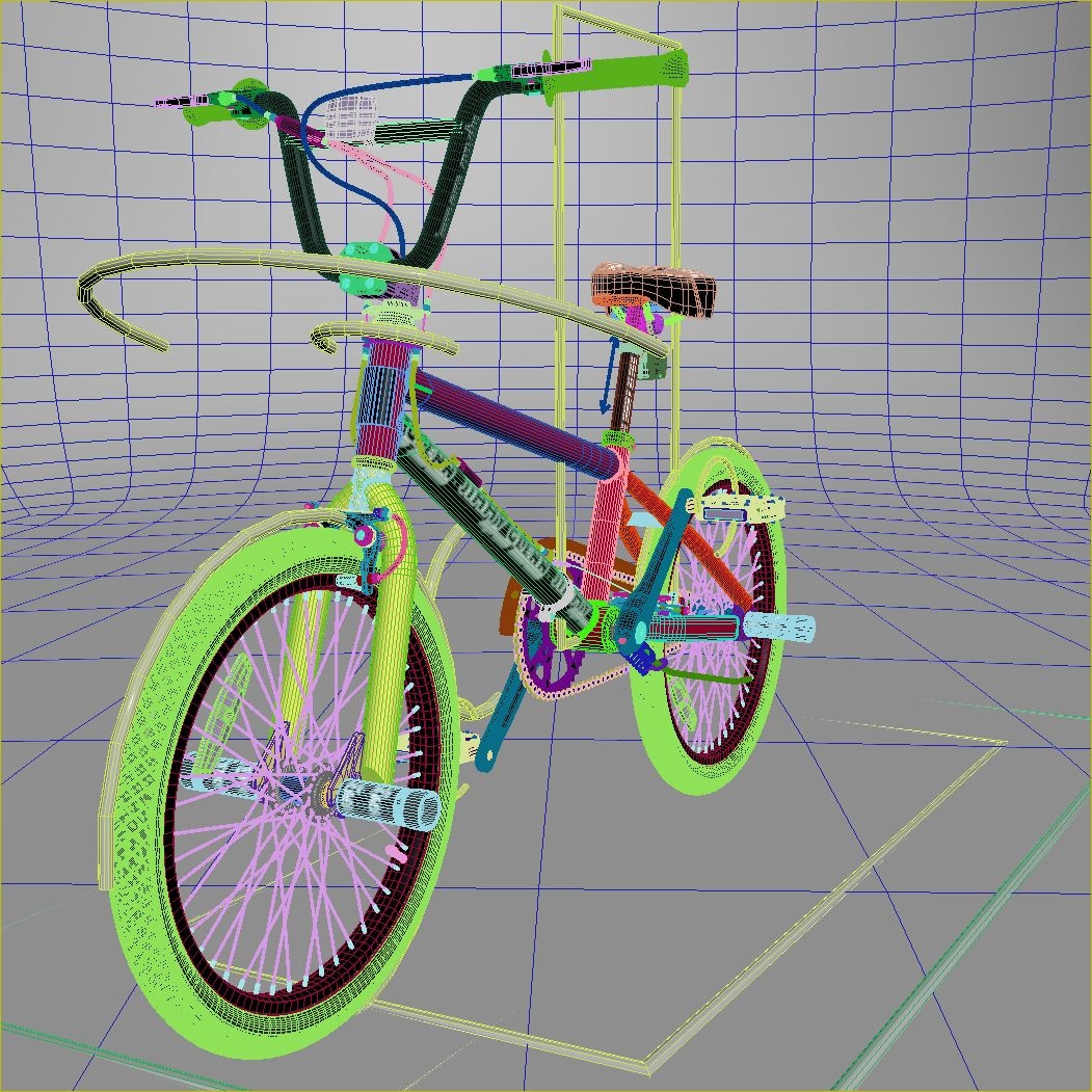 bmx bike decals rigged 3d max