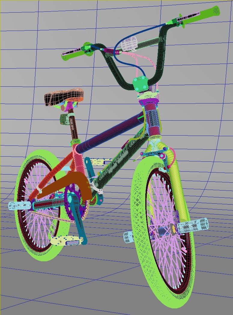 bmx bike decals rigged 3d max