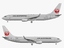 3d boeing 737-800 jal express model