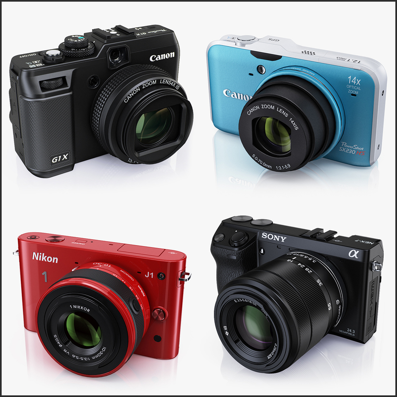 3d model compact digital cameras