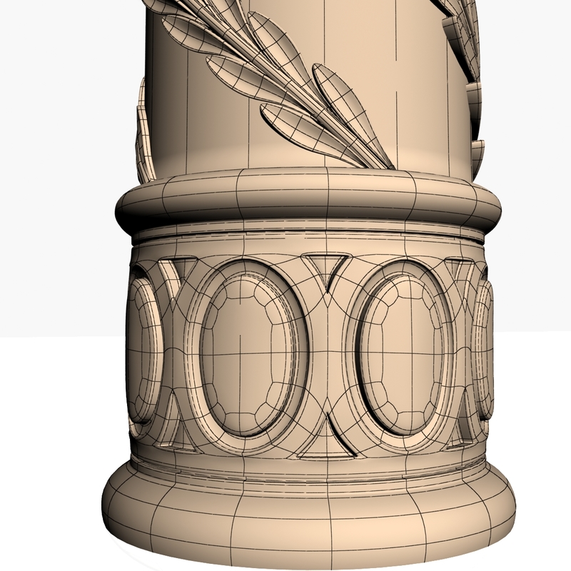 columns 7 set 3d dxf
