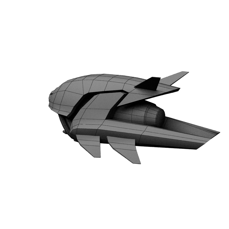 3d model spaceship design