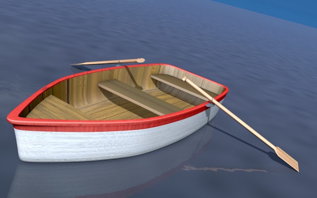 3ds max row boat