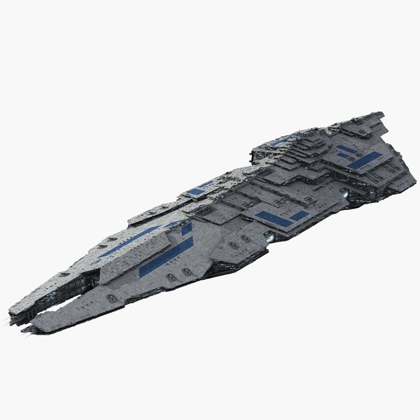 Modelo 3d Crucero Espacial Masiva Detallada Turbosquid 705516