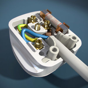 british electrical plug 3d model
