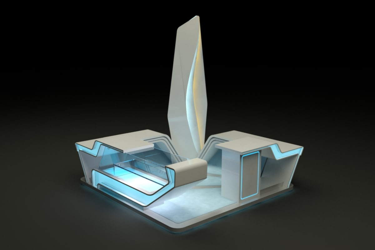 3d model design booth stand