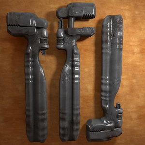 old worn pipewrench tool c4d
