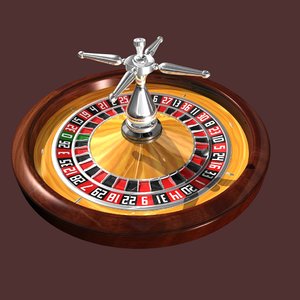 3d model of roulette wheel style