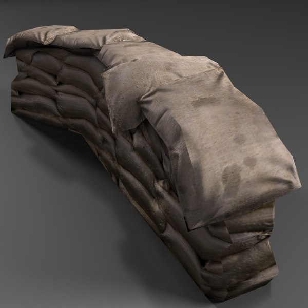 3d Ready Sandbags Model 3693