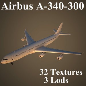 airbus a-340-300 air 3d model