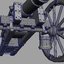 19th century russian cannon 3d model