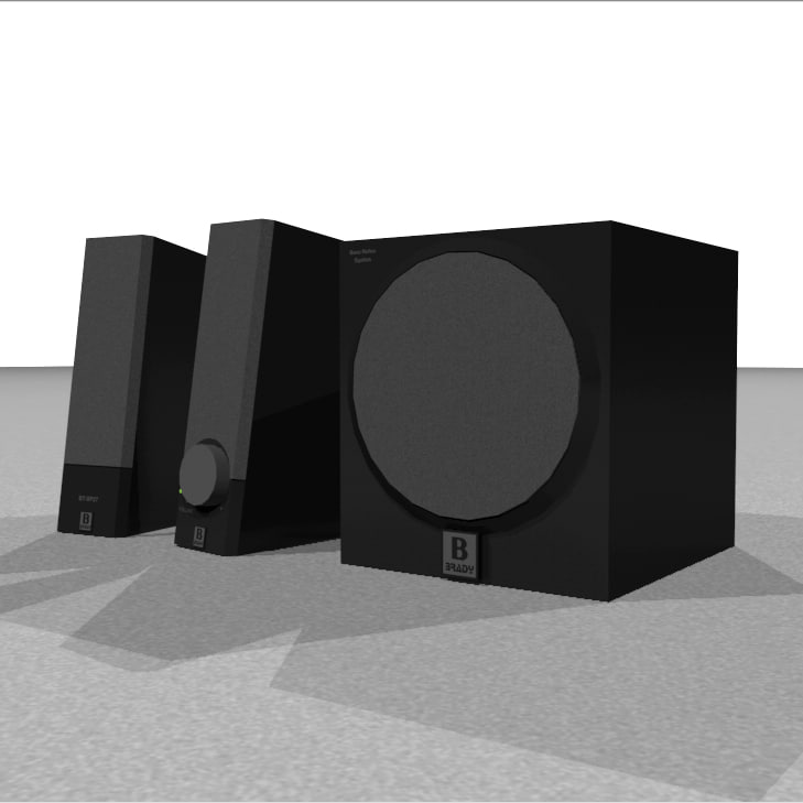 computer speakers 3d model