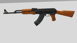 Free Blender Gun Models Turbosquid - iraqi policeman ak47 roblox