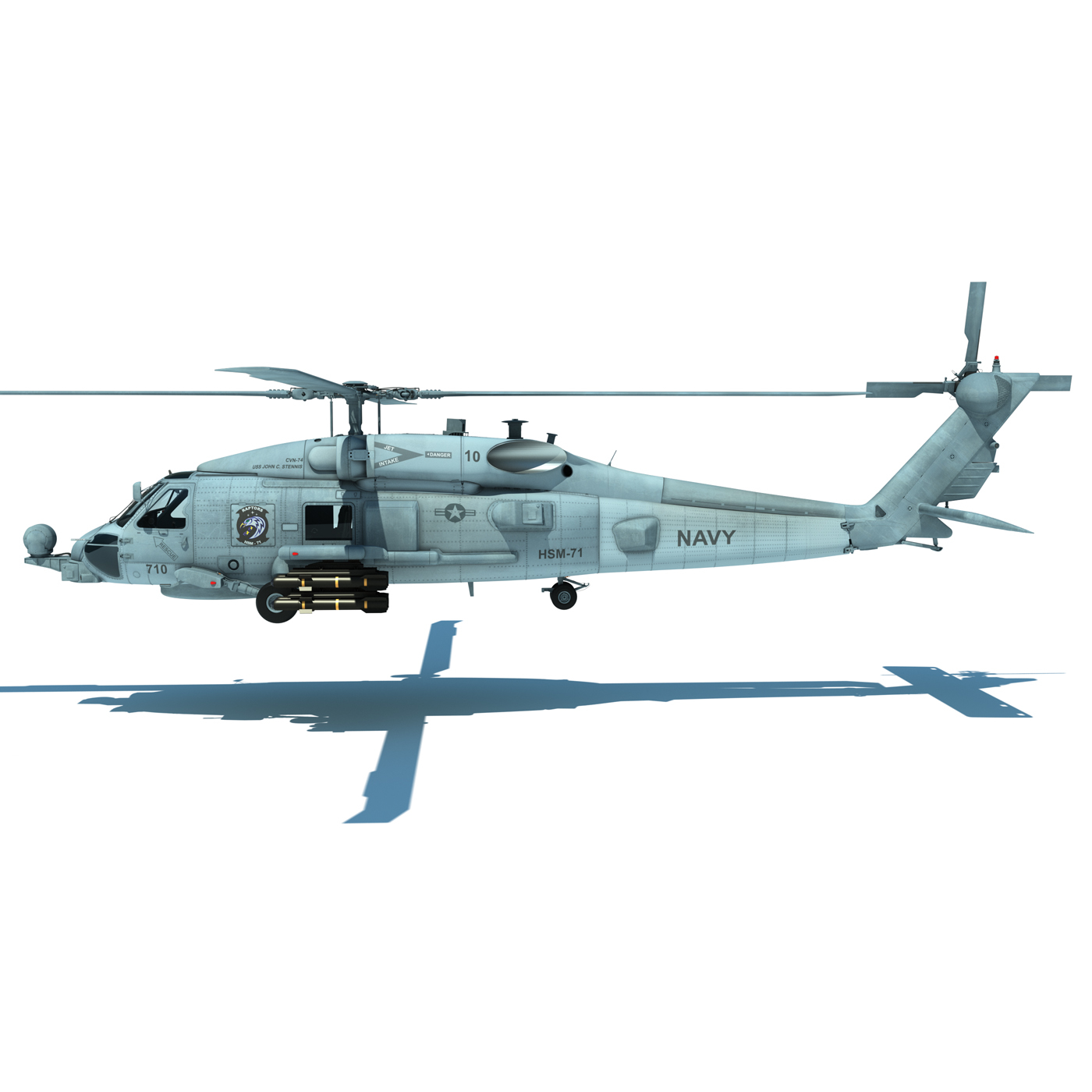 Mh-60r Military Helicopter 3d Model