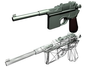 maya mauser pistol gun