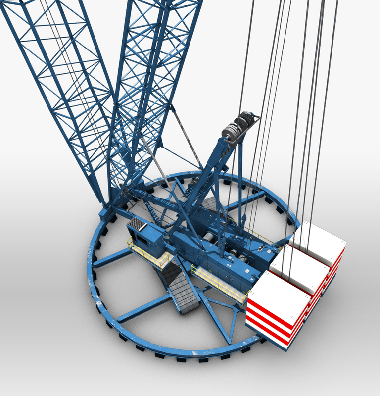ringer crane construction 3d max