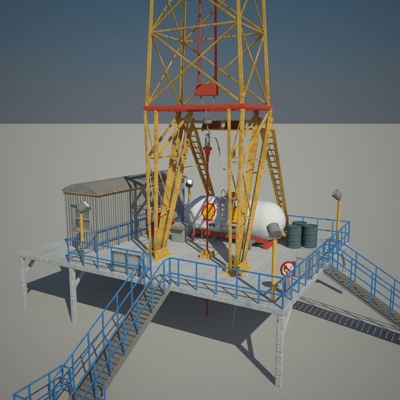 oil tower 3d model