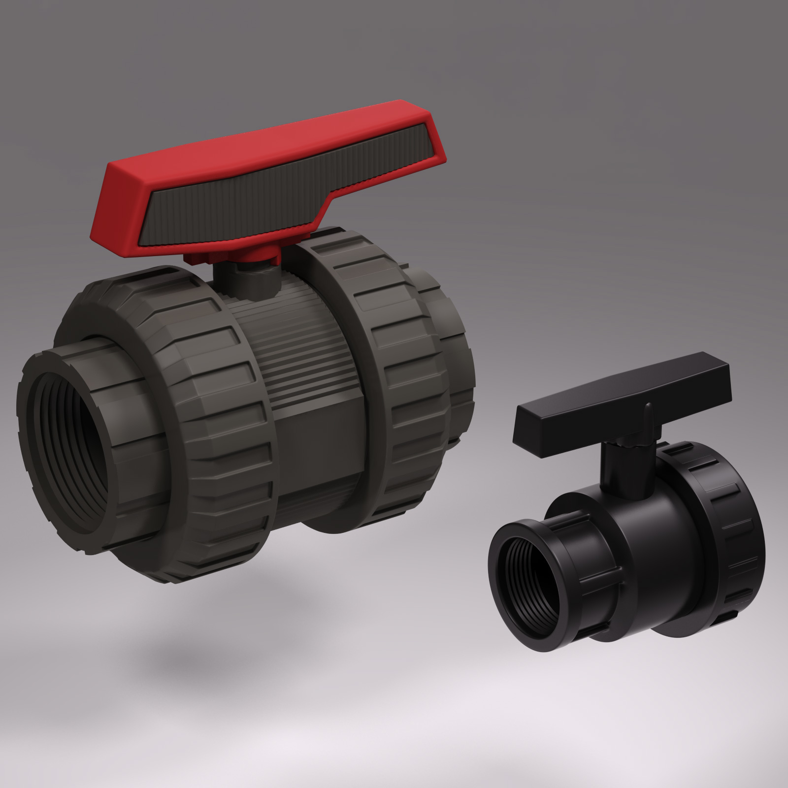 3d model plastic valves
