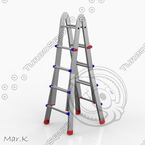 aluminum ladder obj