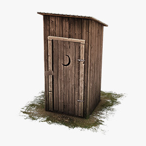 rustic outhouse house 3ds