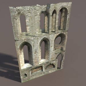3d castle ruin modelled