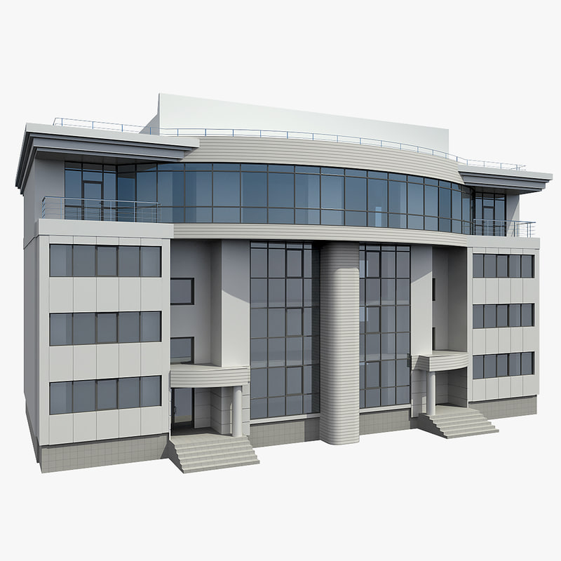 3d office building model