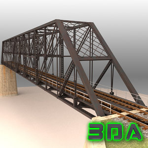 3d model rail bridge