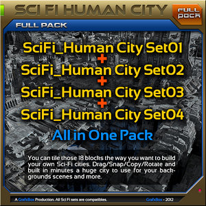 scifi human city pack max