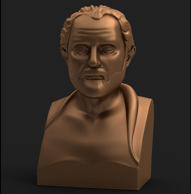 sculpture modelled 3d obj