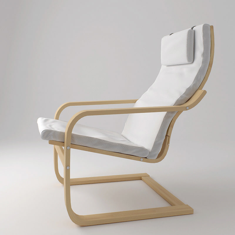3d Model Ikea Poang Armchair Chair
