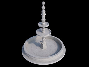 3d barroque fountain model
