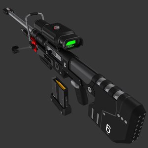3d model halo 3 sniper rifle