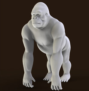 gorilla primate 3d obj