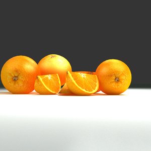 orange fruit naranja 3d max