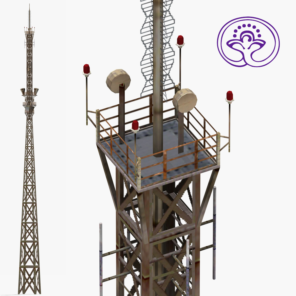 3d radio tower