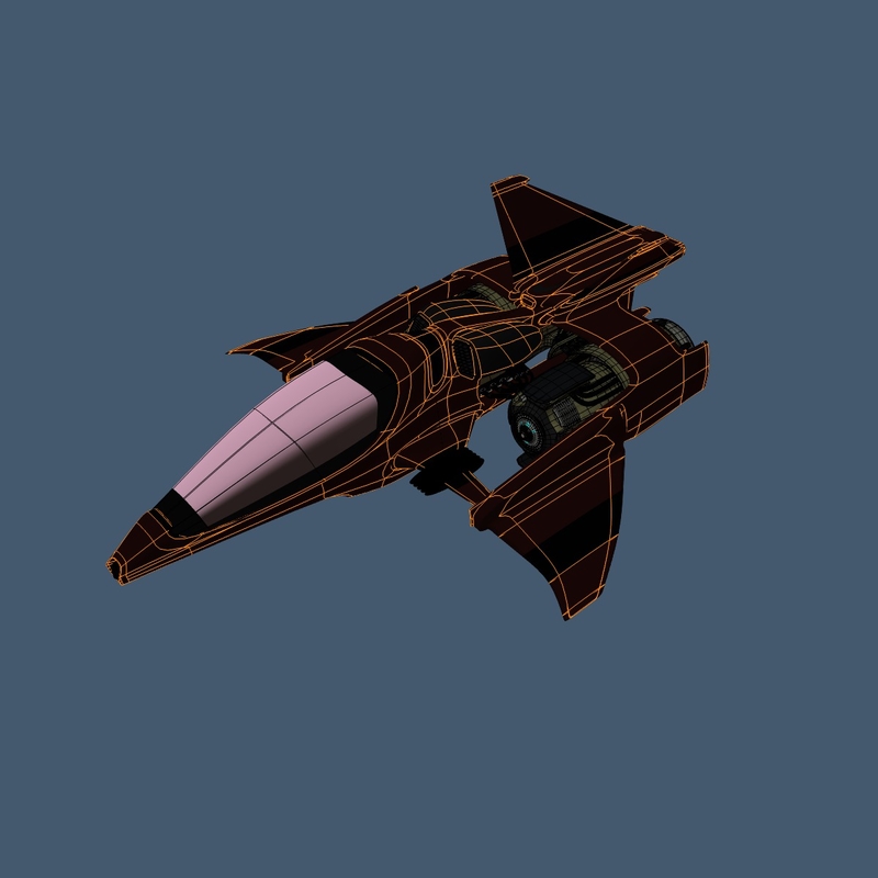 3d blend hyper spaceship