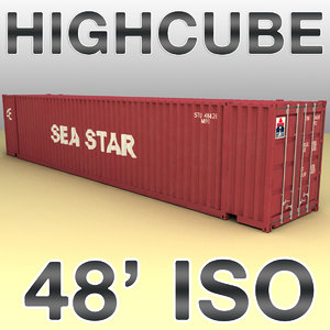 max 48 feet highcube container ship
