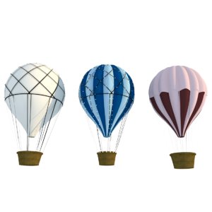 3d hot air balloons model