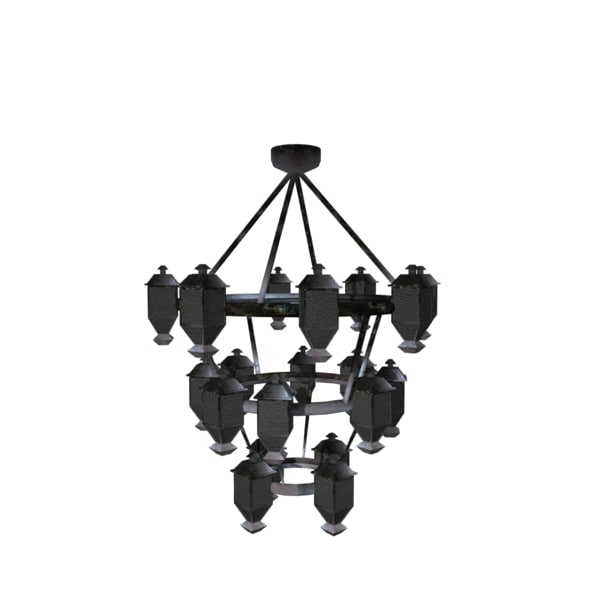 chandelier video games 3d obj